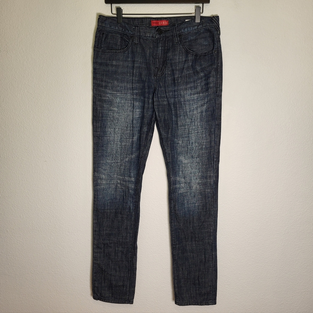 Guess Halsted Medium Rise Tapered Slim Jeans size 32x32